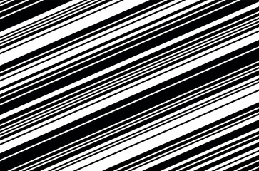 Black and white Line halftone pattern with gradient effect. Slanted stripes. Parallel straight monochrome pattern Template for backgrounds and stylized textures. Vector illustration