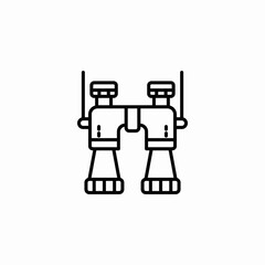 binoculars lorgnette icon sign vector