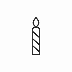 burning candle icon sign vector