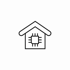 chip house icon sign vector