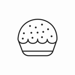 cupcake dessert icon sign vector