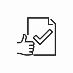 document approved icon sign vector