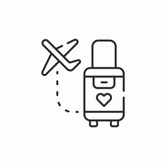 honeymoon trip icon sign vector