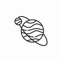 jupiter moon icon sign vector