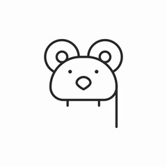 koala face mask icon sign vector