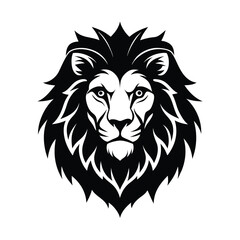 Lion Head Silhouette vector logo, icon illustration.. Lion head art silhouette vector design. Lion logo set.