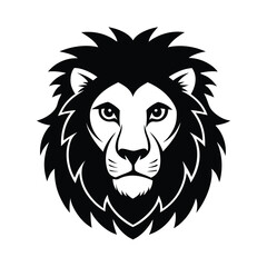 Lion Head Silhouette vector logo, icon illustration.. Lion head art silhouette vector design. Lion logo set.