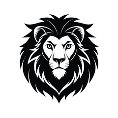 Lion Head Silhouette vector logo, icon illustration.. Lion head art silhouette vector design. Lion logo set.