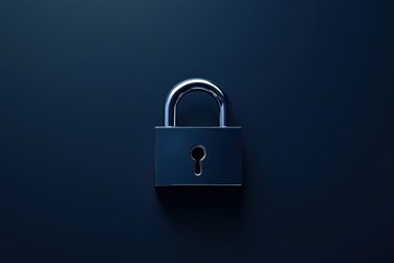 Fototapeta premium Digital padlock representing security for computing systems in a dark environment suitable for modern technology applications