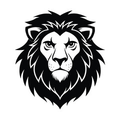 Lion Head Silhouette vector logo, icon illustration.. Lion head art silhouette vector design. Lion logo set.