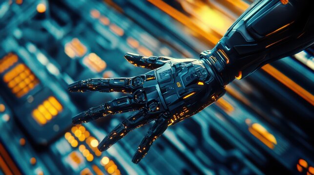 A lone robotic arm icon reaching out