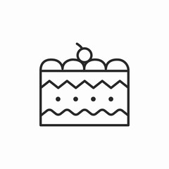 piece of cake icon sign vector