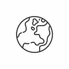 planet earth icon sign vector