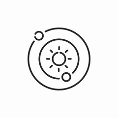 solar system icon sign vector