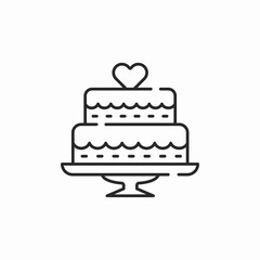 wedding cake icon sign vector