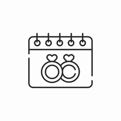 wedding day icon sign vector