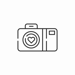 wedding photography love story icon sign vector