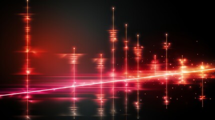 Colorful, abstract image with red and orange lines and dots. The image has a vibrant and energetic feel to it, with the red and orange colors creating a sense of movement and excitement