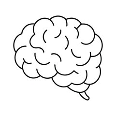 Brain icon, Brain Logo vector illustration. Brain icon, Brain Logo silhouette set . Human brain in three planes.