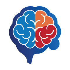 Brain icon, Brain Logo vector illustration. Brain icon, Brain Logo silhouette set . Human brain in three planes.