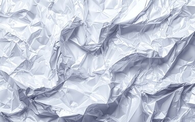 Obraz premium Crumpled, textured light white paper with sharp creases