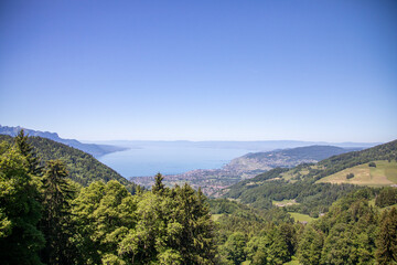 Fototapeta premium Hiking in Orgevaux, Switzerland