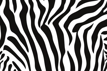 Translucent seamless zebra skin pattern with dynamic black and white stripes creating an optical illusion effect, designed for various artistic applications and textures
