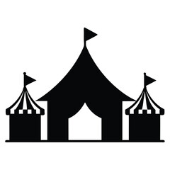  Circus Tent Silhouette Icon