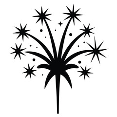 Fireworks Burst Silhouette Icon