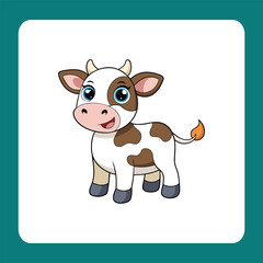 funny cow cartoon with sign