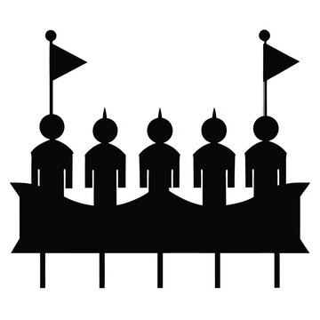  Parade Float or Castle Silhouette Illustration