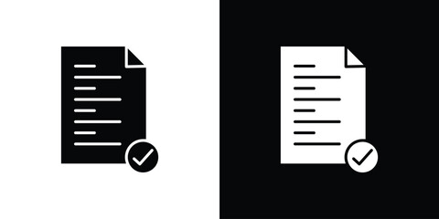 Accept document icon illustration. icon templates pack.