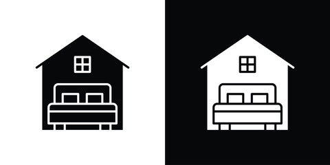 Accomodation icon illustration. icon templates pack.