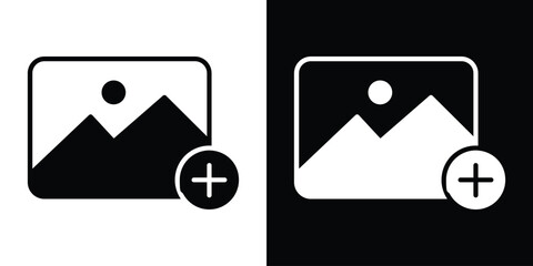 Add image icon illustration. icon templates pack.
