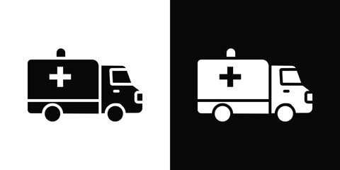 Ambulance icon illustration. icon templates pack.