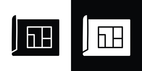 Architecture plan icon illustration. icon templates pack.