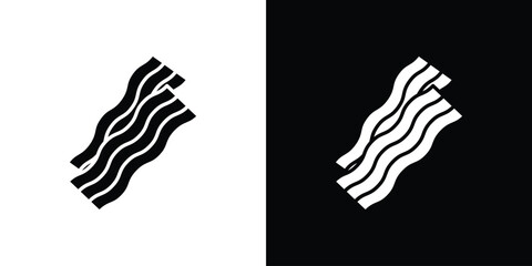 Bacon icon illustration. icon templates pack.