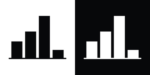 Obraz premium Bar chart icon illustration. icon templates pack.