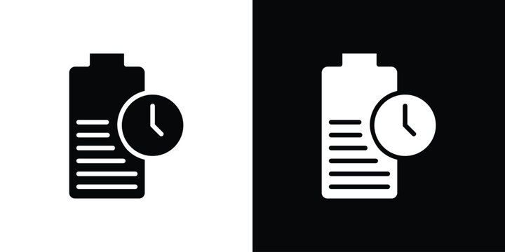 Battery life icon illustration. icon templates pack.