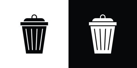 Bin icon illustration. icon templates pack.