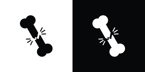Bone break icon illustration. icon templates pack.