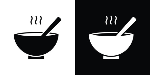 Bowl of soup icon illustration. icon templates pack.