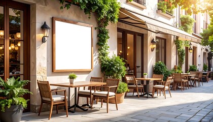 Fototapeta premium Outdoor cafe in a European city