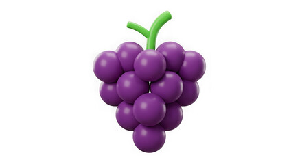 3D Render: Realistic Purple Grapes -  Perfect for Design Projects