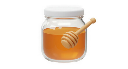 Golden Honey Jar: 3D Render of Sweet Treat