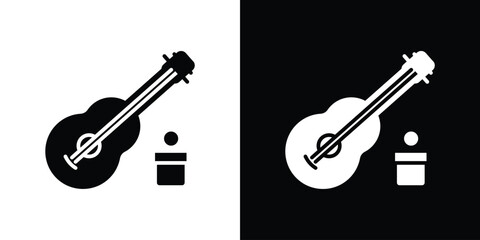 Busking icon illustration. icon templates pack.