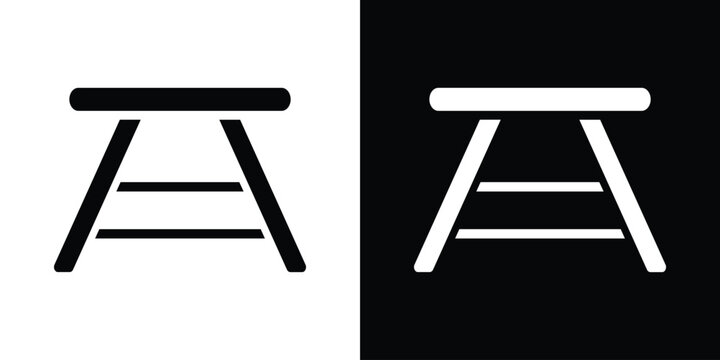 Camping table icon illustration. icon templates pack.