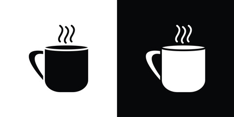 Coffee mug icon illustration. icon templates pack.