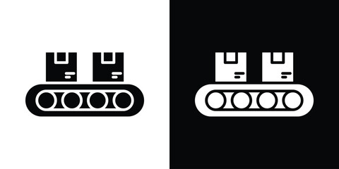Conveyor belt icon illustration. icon templates pack.
