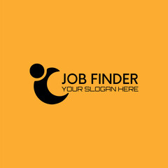 job finder logo design vector